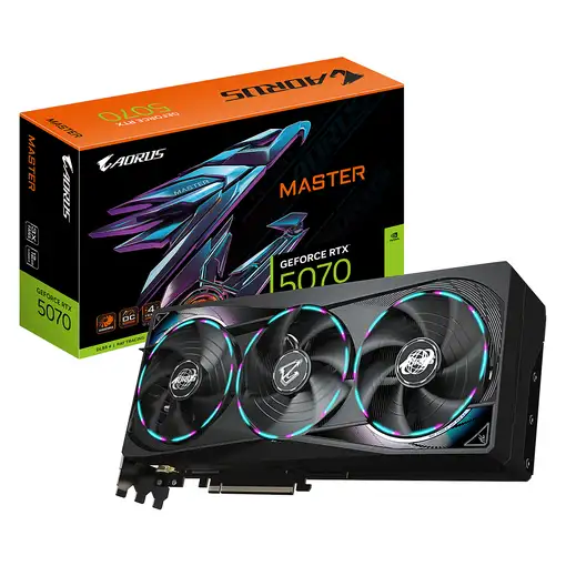 GIGABYTE AORUS GeForce RTX 5070 MASTER 12G Tarjeta Gráfica - 12GB GDDR7