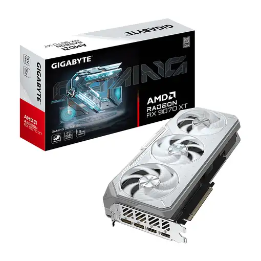 GIGABYTE Radeon RX 9070 XT GAMING OC ICE 16G Tarjeta Gráfica - 16GB GDDR6