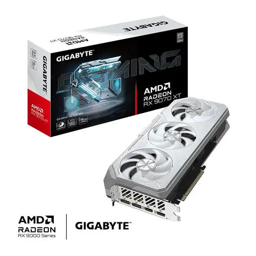 GIGABYTE Radeon RX 9070 XT GAMING OC ICE 16G Tarjeta Gráfica - 16GB GDDR6