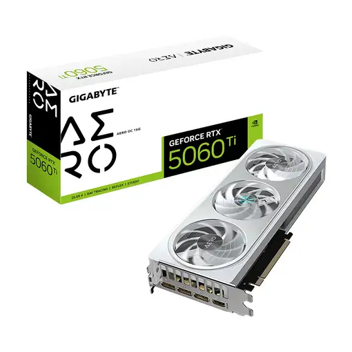 GIGABYTE GeForce RTX 5060 Ti AERO OC 16G Tarjeta Gráfica – 16 GB GDDR7