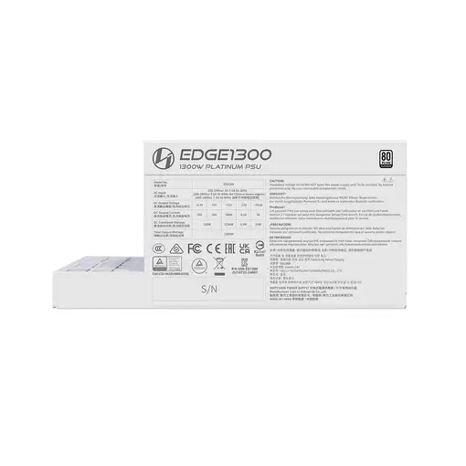 Lian Li EG1300 unidad de fuente de alimentación 1300 W 20-pin ATX SFX Blanco