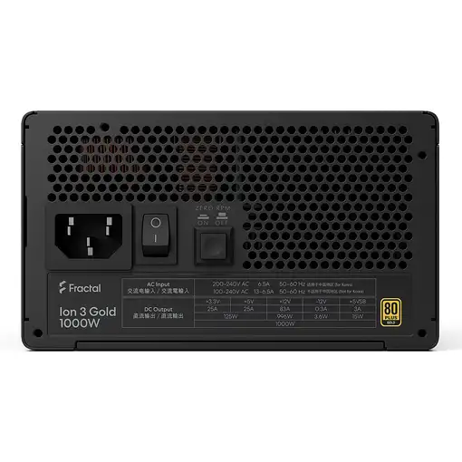 Fractal Design Fuente De Alimentacion Ion 3 80+ Gold Negra (fd-p-ia3g-100)