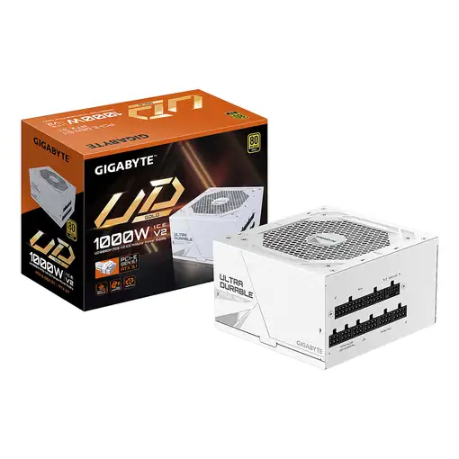 GIGABYTE UD1000GM PG5 V2 ICE Fuente de Alimentación – PCIe Gen 5.1, 80 PLUS Gold GIGABYTE UD1000GM PG5 V2 ICE Fuente de Alimentación – PCIe Gen 5.1, 80 PLUS Gold