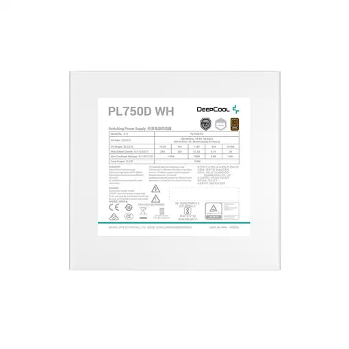 DeepCool PL750D WH unidad de fuente de alimentación 750 W 20+4 pin ATX ATX Blanco