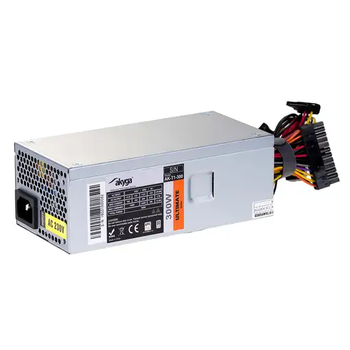 Akyga AK-T1-300 unidad de fuente de alimentación 300 W 24-pin ATX TFX Aluminio Akyga AK-T1-300 unidad de fuente de alimentación 300 W 24-pin ATX TFX Aluminio