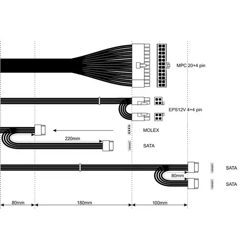 Akyga AK-T1-300 unidad de fuente de alimentación 300 W 24-pin ATX TFX Aluminio