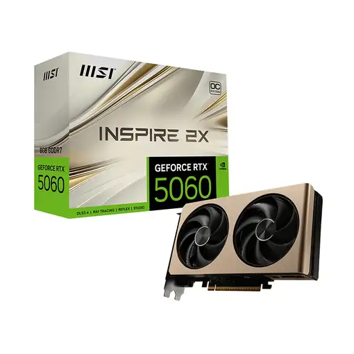 MSI GEFORCE RTX 5060 8G INSPIRE 2X OC tarjeta gráfica NVIDIA 8 GB GDDR7