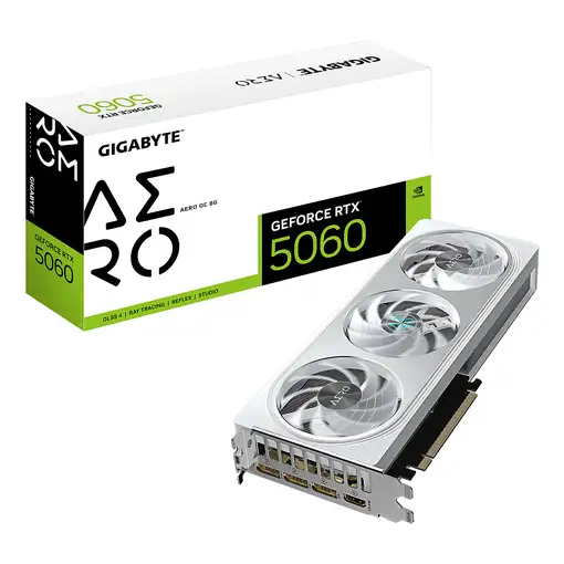 GIGABYTE GeForce RTX 5060 AERO OC 8G Tarjeta Gráfica - 8GB GDDR7, 128bit, PCI-E 5.