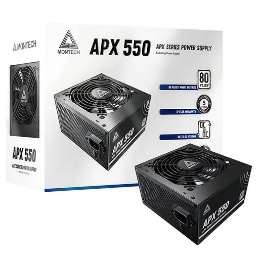 Montech APX550 unidad de fuente de alimentación 550 W 20+4 pin ATX ATX Negro
