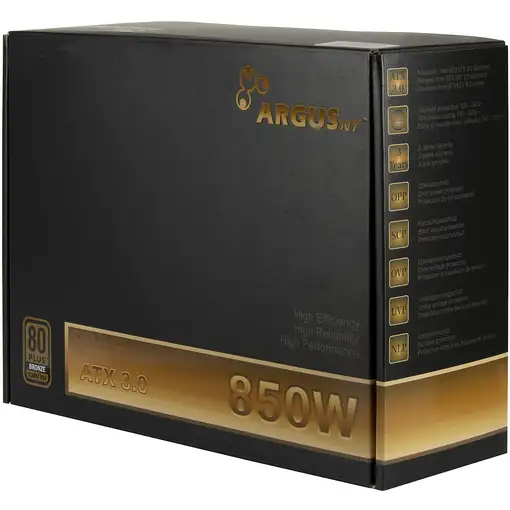 Inter-Tech BPS-850 unidad de fuente de alimentación 850 W 20+4 pin ATX ATX Negro
