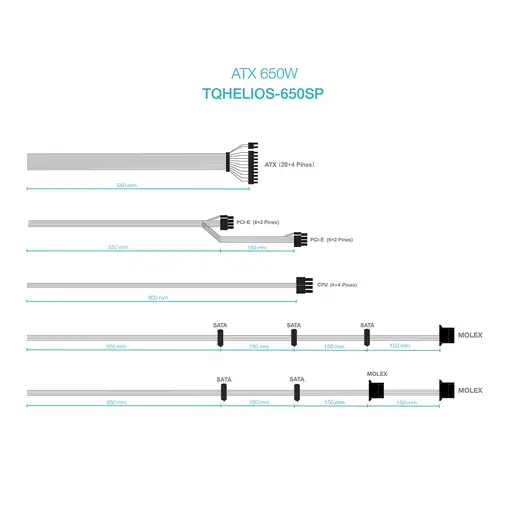 TooQ Fuente de Alimentación ATX 650W APFC 80Plus Bronze
