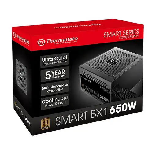 Thermaltake Smart BX1 unidad de fuente de alimentación 650 W 24-pin ATX ATX Negro