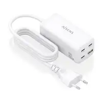 AISENS Cargador Sobremesa GaN 100W, 3x USB-C PD3.0 QC4.0 QC5.0, 1x USB-A QC3.0