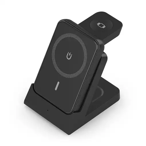 AISENS Cargador Inalambrico USB-C 4 en 1 De 15W Para Movil, Apple Watch, Auricular