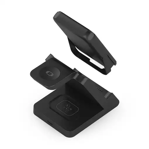 AISENS Cargador Inalambrico USB-C 4 en 1 De 15W Para Movil, Apple Watch, Auricular