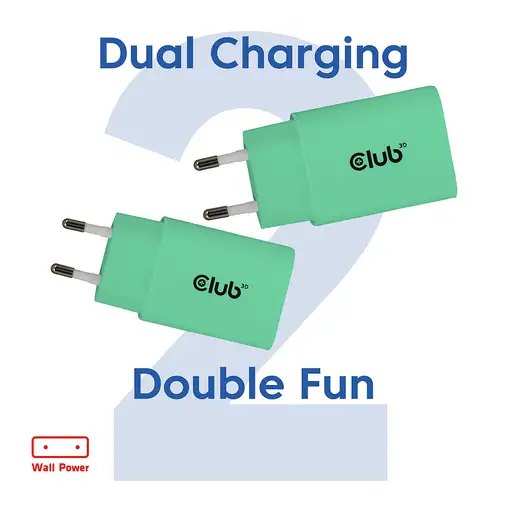 CLUB3D CAC-3024 cargador de dispositivo móvil Smartphone, Universal Verde