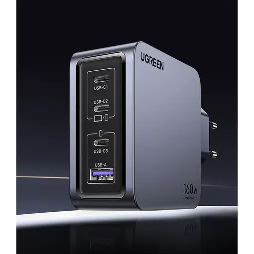 Ugreen Nexode Pro 160W GaN Charger with USB-C Cable Universal Negro