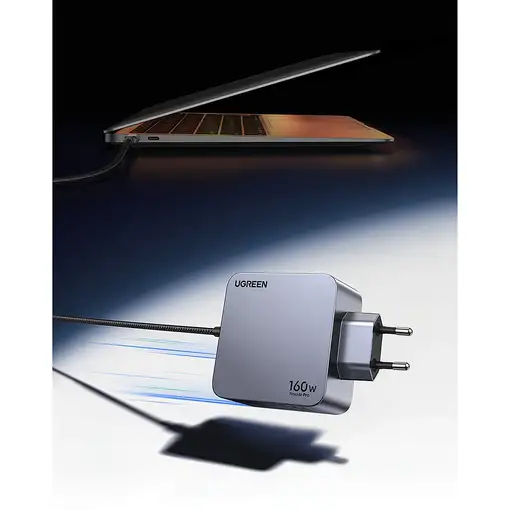 Ugreen Nexode Pro 160W GaN Charger with USB-C Cable Universal Negro
