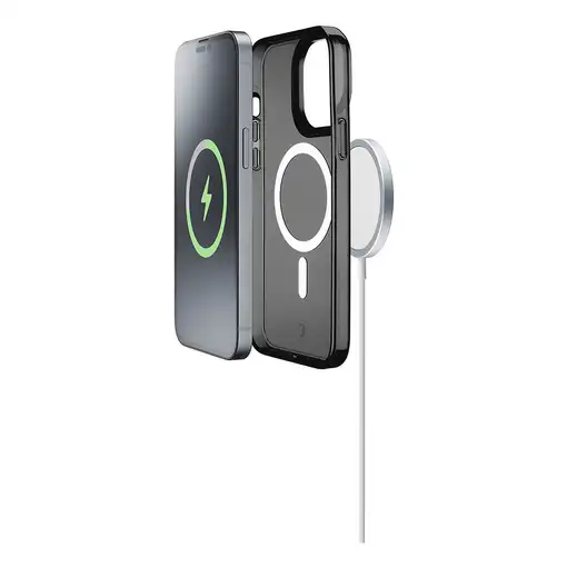 Cellularline Gloss Mag - iPhone 15 Plus Funda con imanes para usar con el cargador
