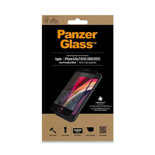 PanzerGlass ® Screen Protector iPhone 8 | 7 | 6s | 6 | SE (2020/2022) | Edge-to-Ed