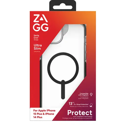 ZAGG Santa Cruz Snap funda para teléfono móvil 17 cm (6.7") Transparente