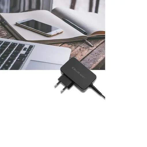 Qoltec 51024 cargador de dispositivo móvil Universal Negro Corriente alterna Carga