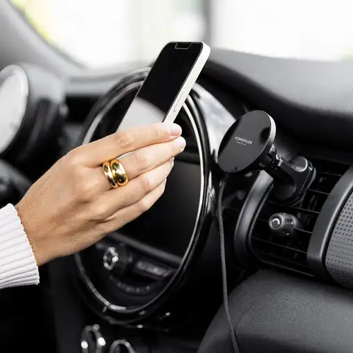 Vonmählen Aura Car Smartphone Negro USB Cargador inalámbrico Carga rápida Auto