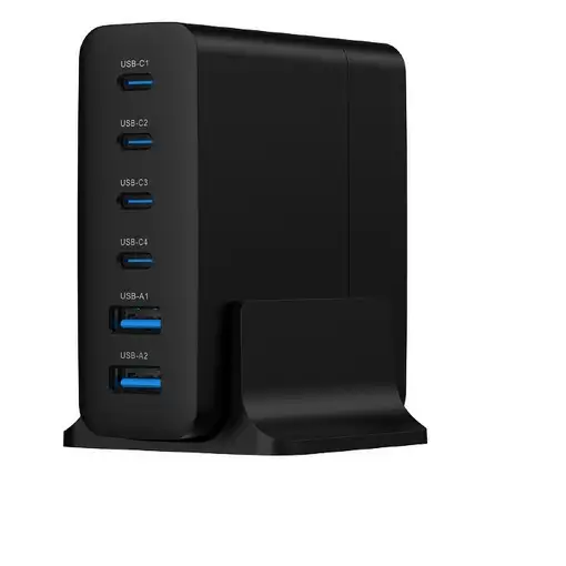 Gembird TA-UC-2A4C-PD75-01-BK cargador de dispositivo móvil Universal Negro