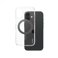 PanzerGlass CARE™ by ® Case Transparent w. Black Kickstand & MagSafe iPhone 16 f