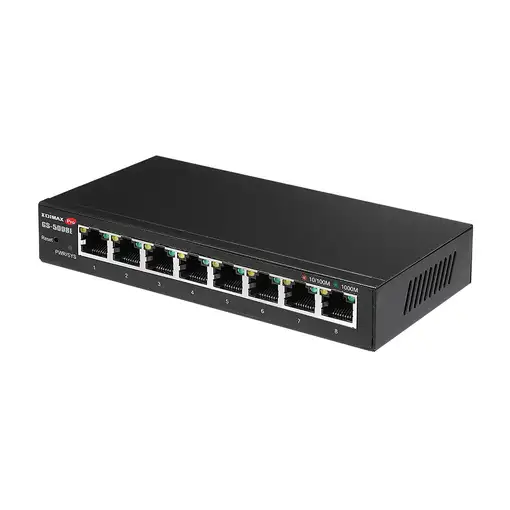 Edimax GS-5008E switch Gestionado Gigabit Ethernet (10/100/1000) Negro