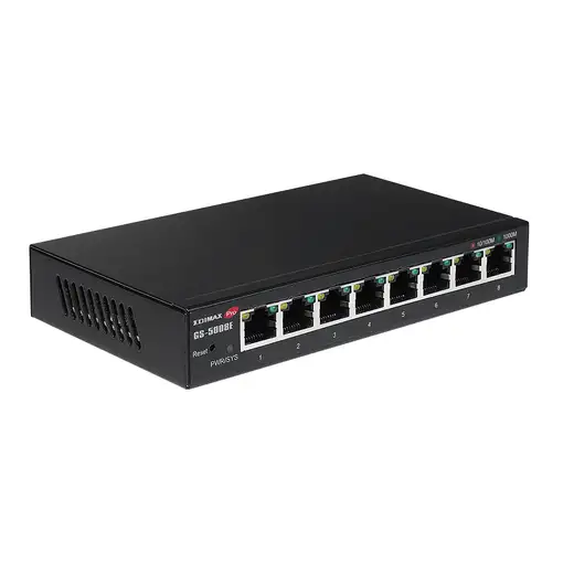 Edimax GS-5008E switch Gestionado Gigabit Ethernet (10/100/1000) Negro