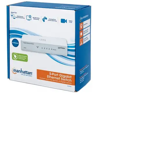 Manhattan 560696 switch No administrado L2 Gigabit Ethernet (10/100/1000) Blanco