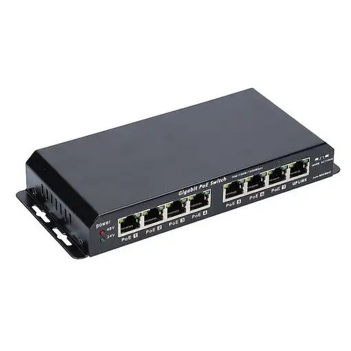 Extralink PoE Switch KRATOS 7x Gigabit PoE, 1x Uplink RJ45, fuente de alimentación