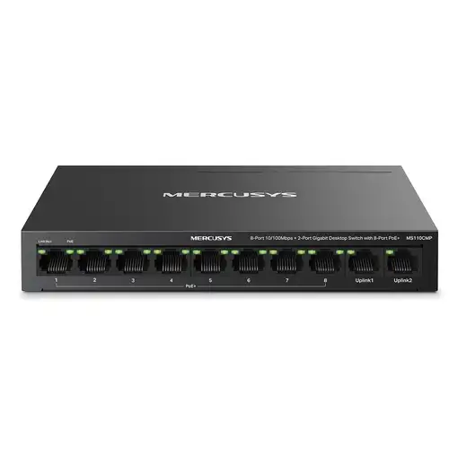 Mercusys MS110CMP switch Fast Ethernet (10/100) Energía sobre Ethernet (PoE) Negro