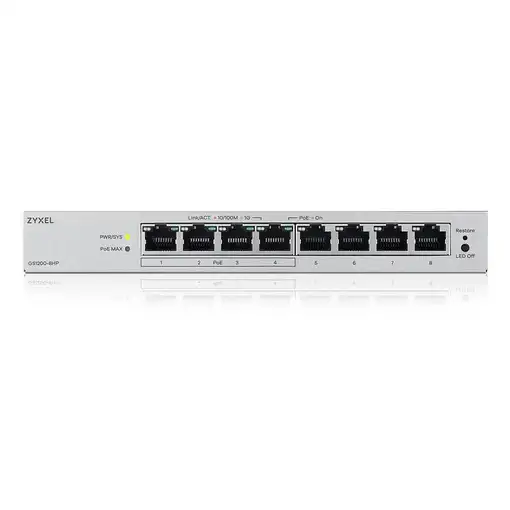Zyxel GS1200-8HPV3 Gestionado L2 Gigabit Ethernet (10/100/1000)