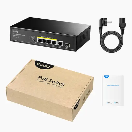 Cudy GS1005PTS1 switch Gigabit Ethernet (10/100/1000) Energía sobre Ethernet (PoE)
