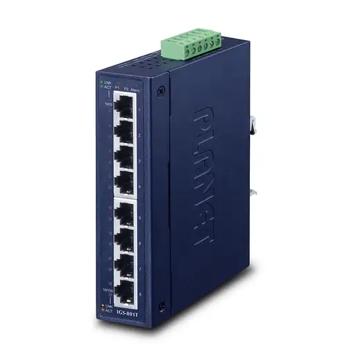 PLANET IGS-801T switch No administrado L2 Gigabit Ethernet (10/100/1000) Azul