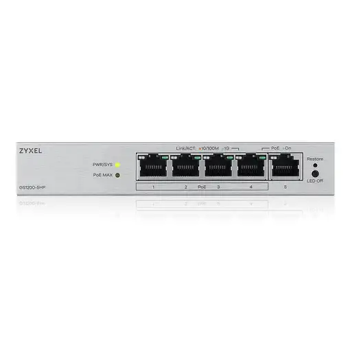 Zyxel GS1200-5HPV3 Gestionado L2 Gigabit Ethernet (10/100/1000)