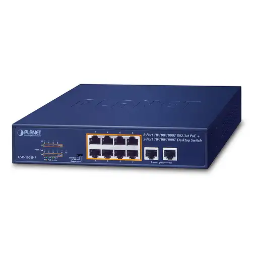 PLANET GSD-1008HP switch No administrado Gigabit Ethernet (10/100/1000)