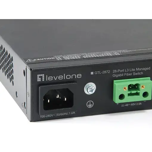 LevelOne GTL-2872 switch Gestionado L3 Negro
