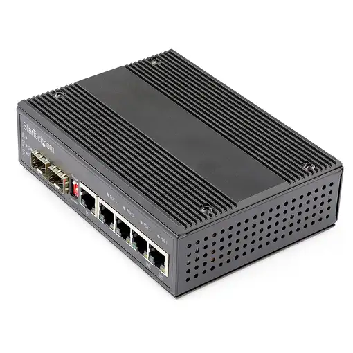 StarTech.com Switch Conmutador Industrial Ethernet Gigabit 6 Puertos - 4x RJ45 PoE