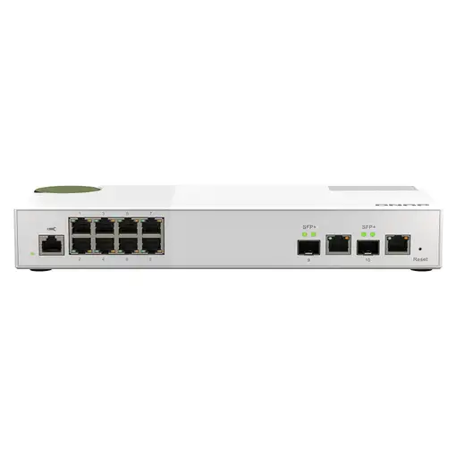QNAP QSW-M2108-2C switch Gestionado L2 2.5G Ethernet (100/1000/2500) Gris, Blanco