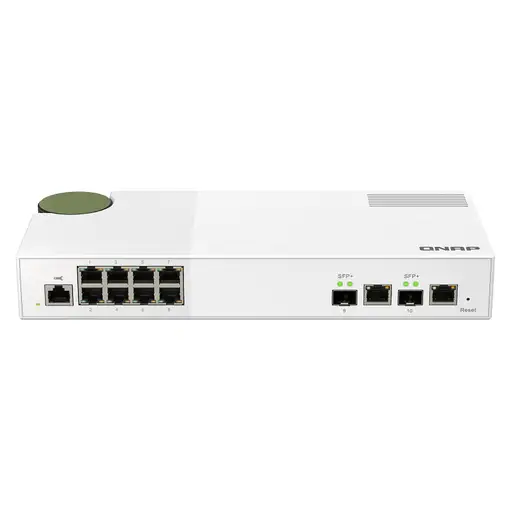 QNAP QSW-M2108-2C switch Gestionado L2 2.5G Ethernet (100/1000/2500) Gris, Blanco