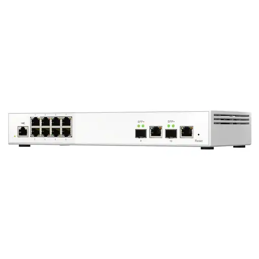 QNAP QSW-M2108-2C switch Gestionado L2 2.5G Ethernet (100/1000/2500) Gris, Blanco