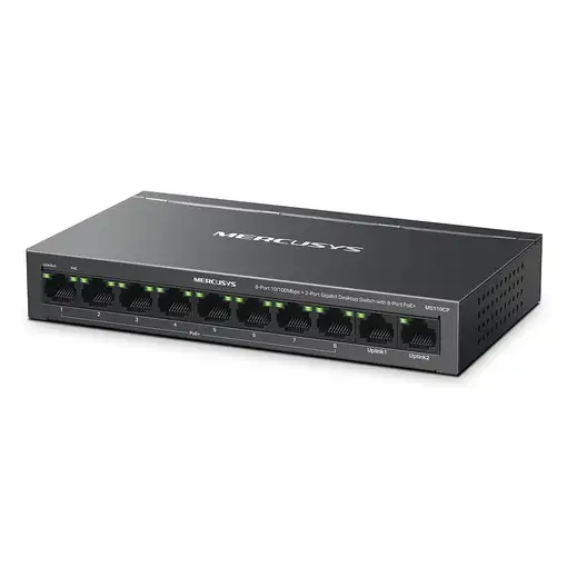 Mercusys MS110CP switch Fast Ethernet (10/100) Energía sobre Ethernet (PoE) Negro