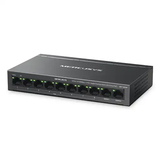 Mercusys MS110CP switch Fast Ethernet (10/100) Energía sobre Ethernet (PoE) Negro