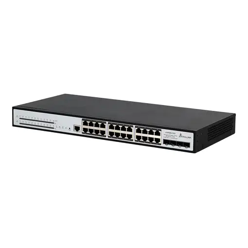 Extralink Conmutador PoE Chiron Pro 24x RJ45 1000Mb/s PoE, 4x SFP+, L3, 370W