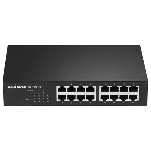 Edimax GS-1016 V2 switch Gestionado Gigabit Ethernet (10/100/1000) Negro