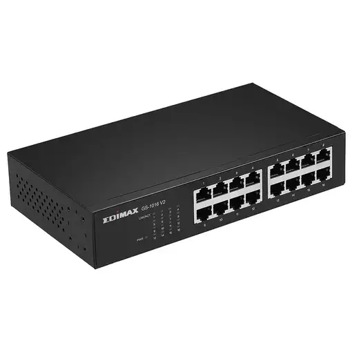 Edimax GS-1016 V2 switch Gestionado Gigabit Ethernet (10/100/1000) Negro