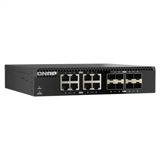 QNAP QSW-3216R-8S8T switch No administrado L2 10G Ethernet (100/1000/10000) Negro